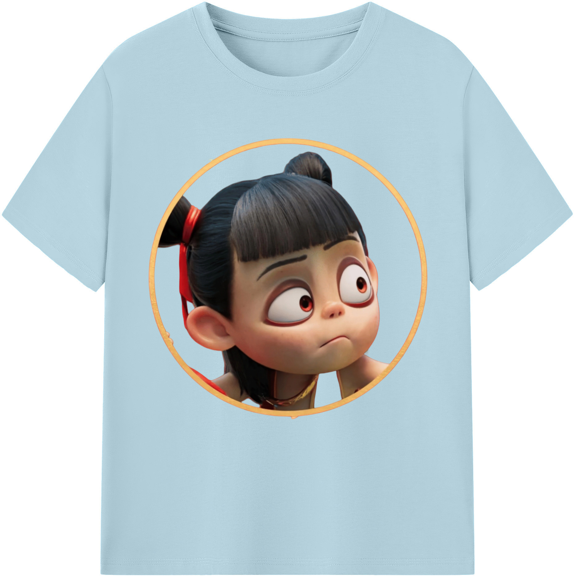 （画像用） Ne Zha 2 ナタ 魔童の大暴れ 綿100％半袖Tシャツ（フロントプリント）
